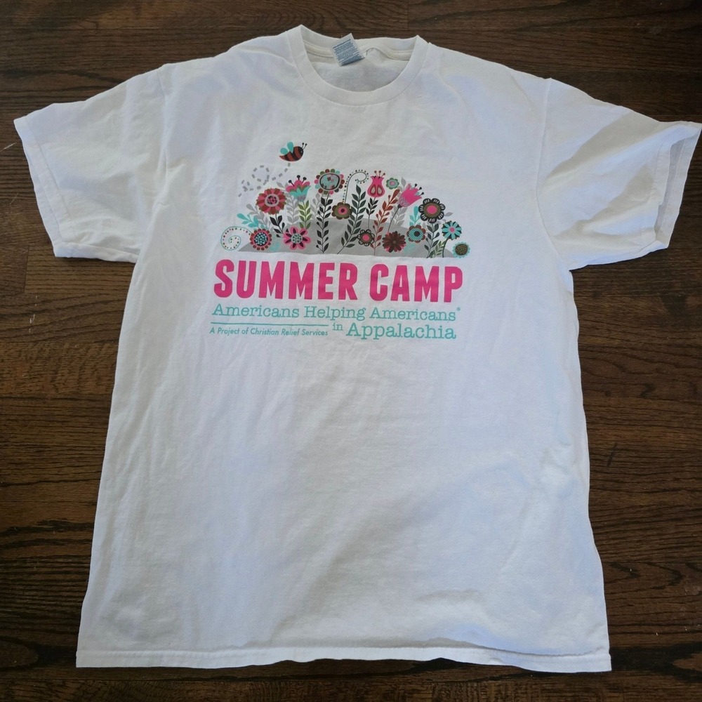 Delta T-Shirt‎ Adult Large White Good Summer Camp Appalachia Graphic Tee